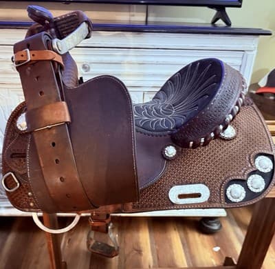 Used 13” Ammerman Barrel Saddle - Excellent Condition - Thumbnail 7
