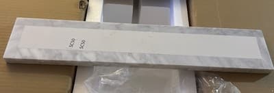 22" x 4" Carrara Marble Side Splash for Bathroom Vanity Sink Top - Thumbnail 6