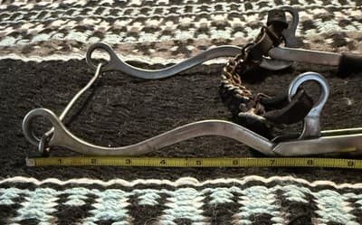 Used Rubber Covered Chain Nose Hackamore - Thumbnail 3