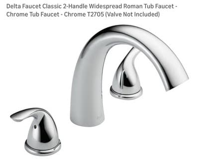 Delta Faucet Classic 2-Handle Widespread Roman Tub Faucet Trim Kit T2705