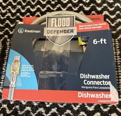 New Eastman Flood Defender Dishwasher Hose 3/8" Inlet Universal Connector - Thumbnail 3