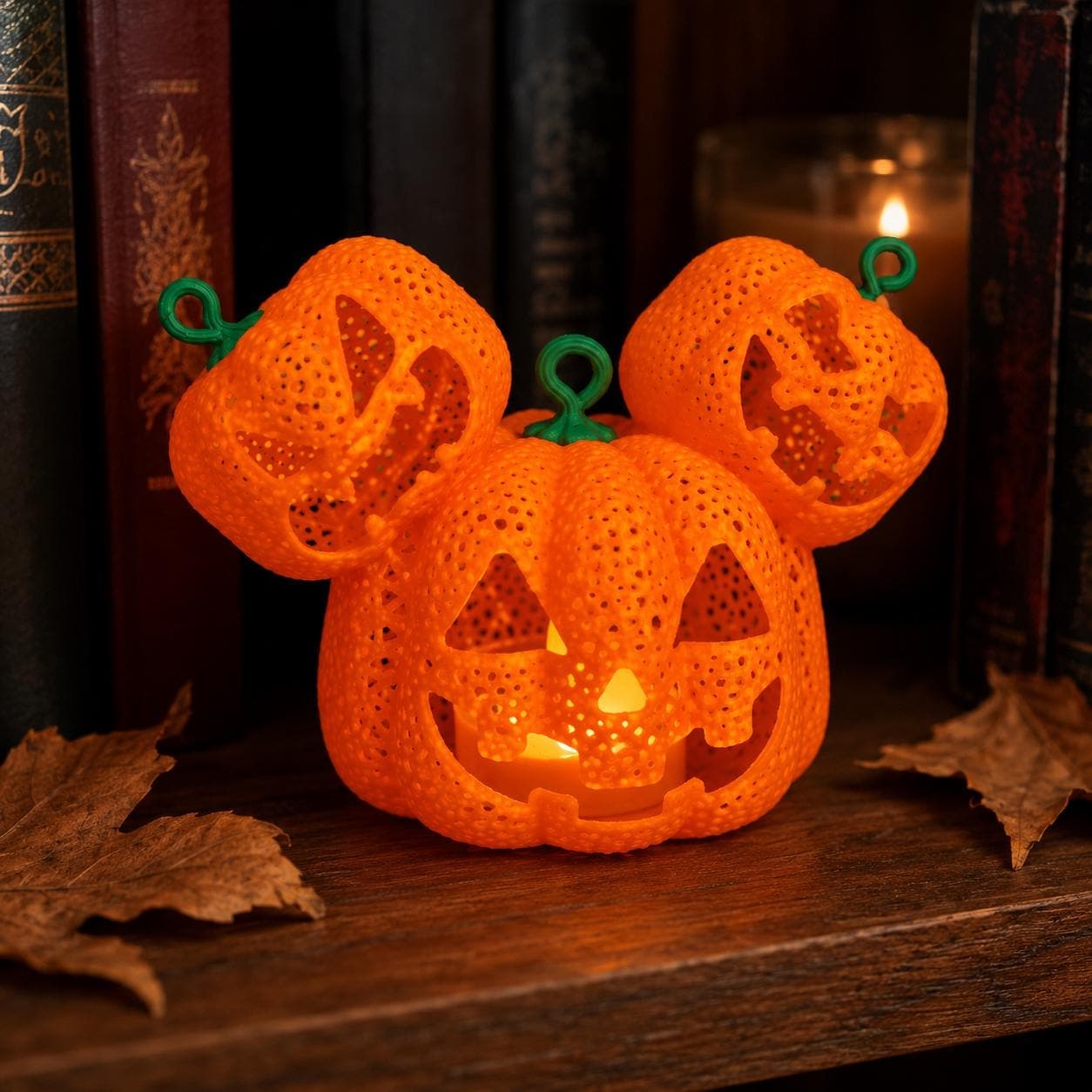 Mutated Jack O Lantern Tea Light Holder – 3D Printed Halloween Pumpkin Lantern, Spooky Pumpkin Decor, Cute Creepy LED Candle Holder - Thumbnail 6