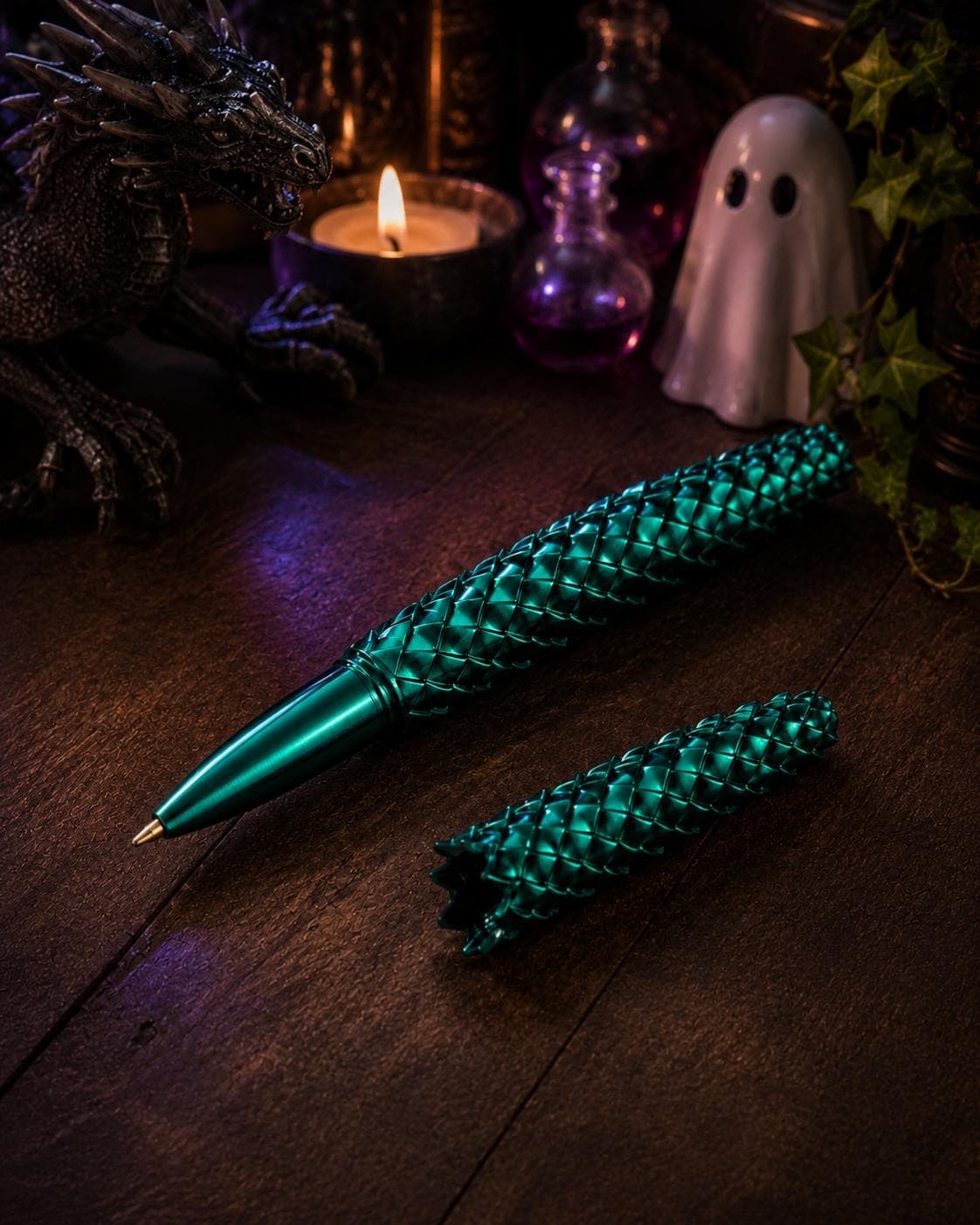 Dragon Scale Pen Body for Pilot G2, 3D Printed Fantasy Gel Pen with Textured Grip
