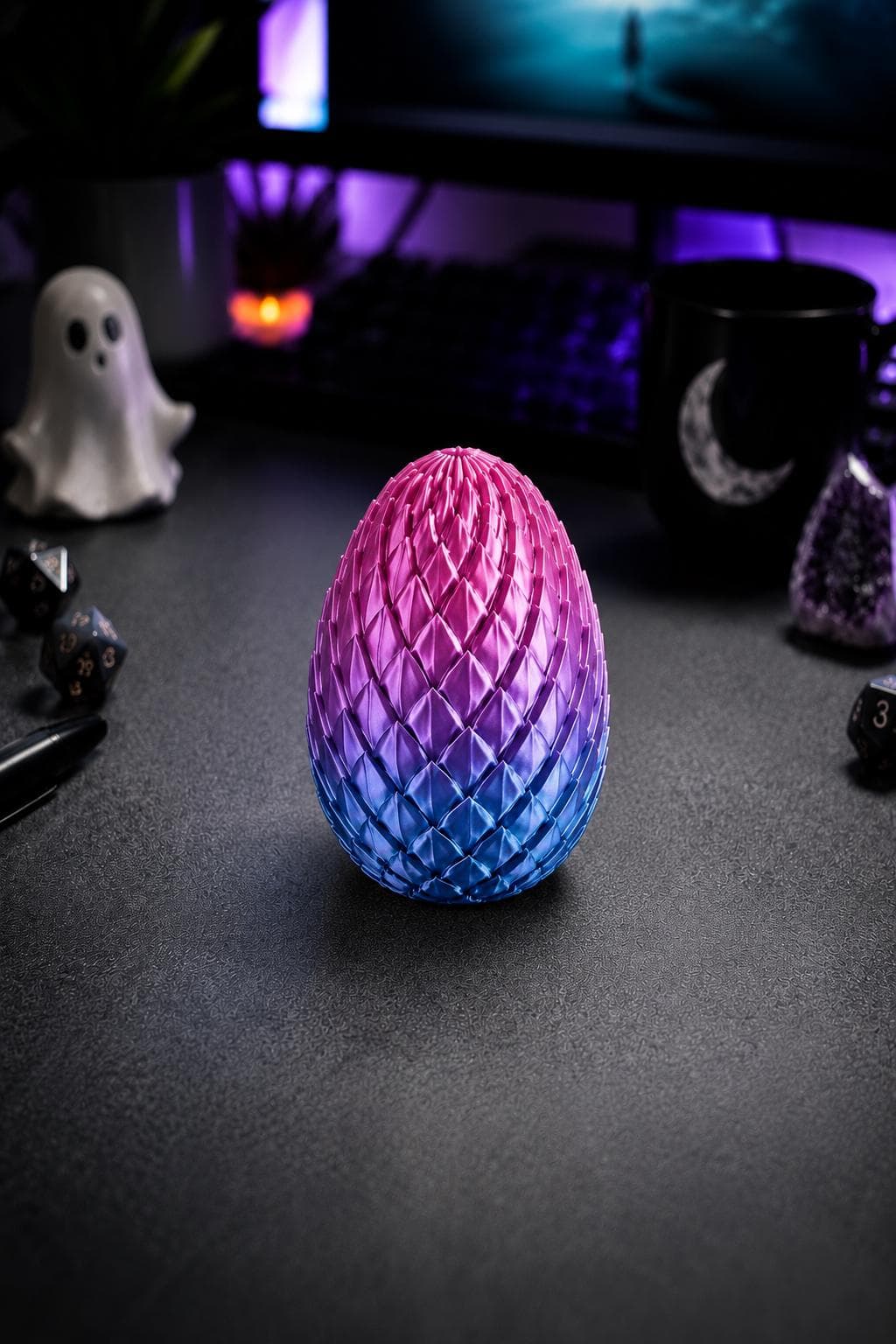 Twisty Dragon Egg Fidget, 3D Printed Articulated Sensory Toy - Thumbnail 4