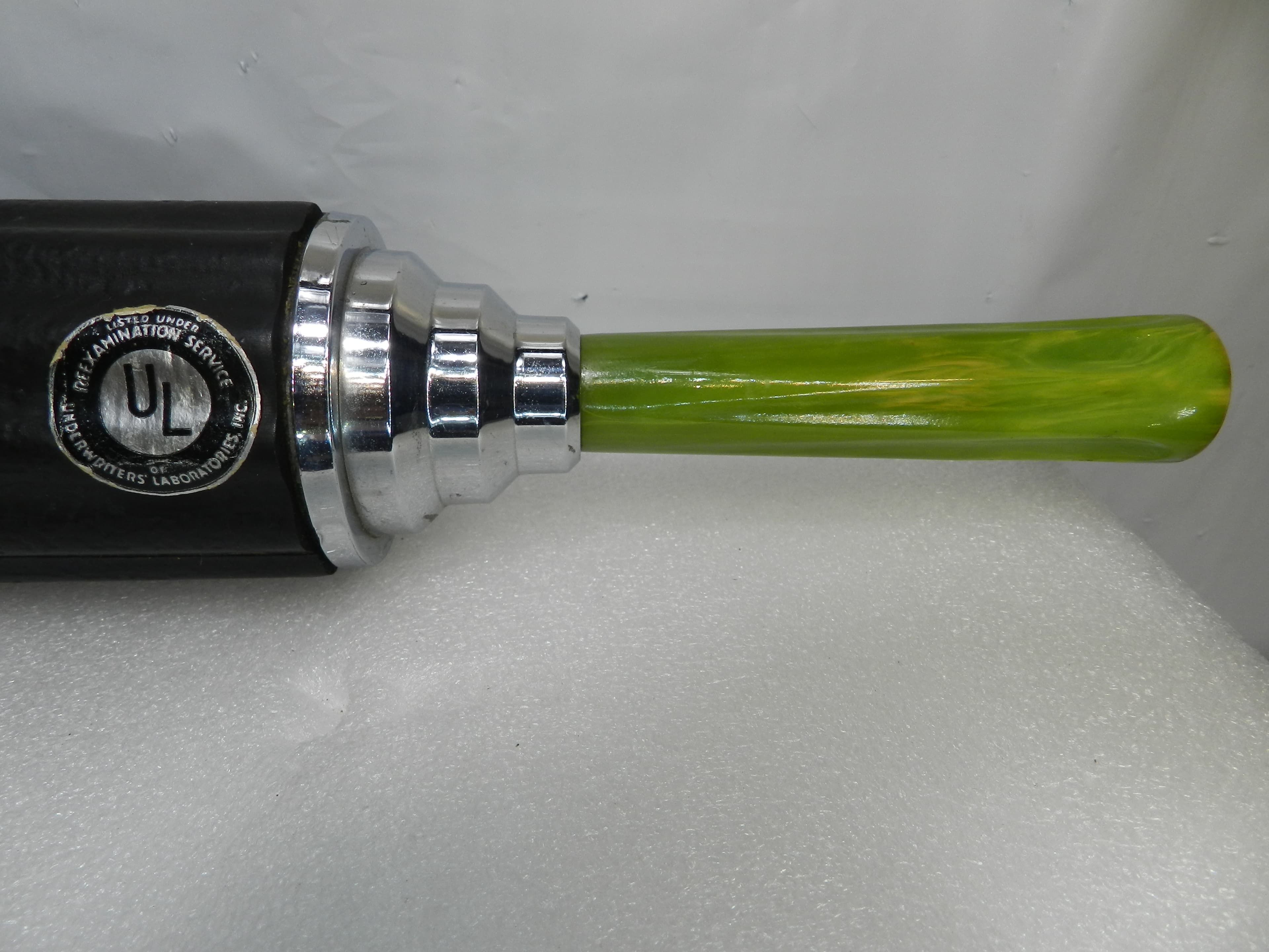 Vintage Thermo Roller Heated Massage Roller with Green Lucite Handles  (O36S) - Thumbnail 4