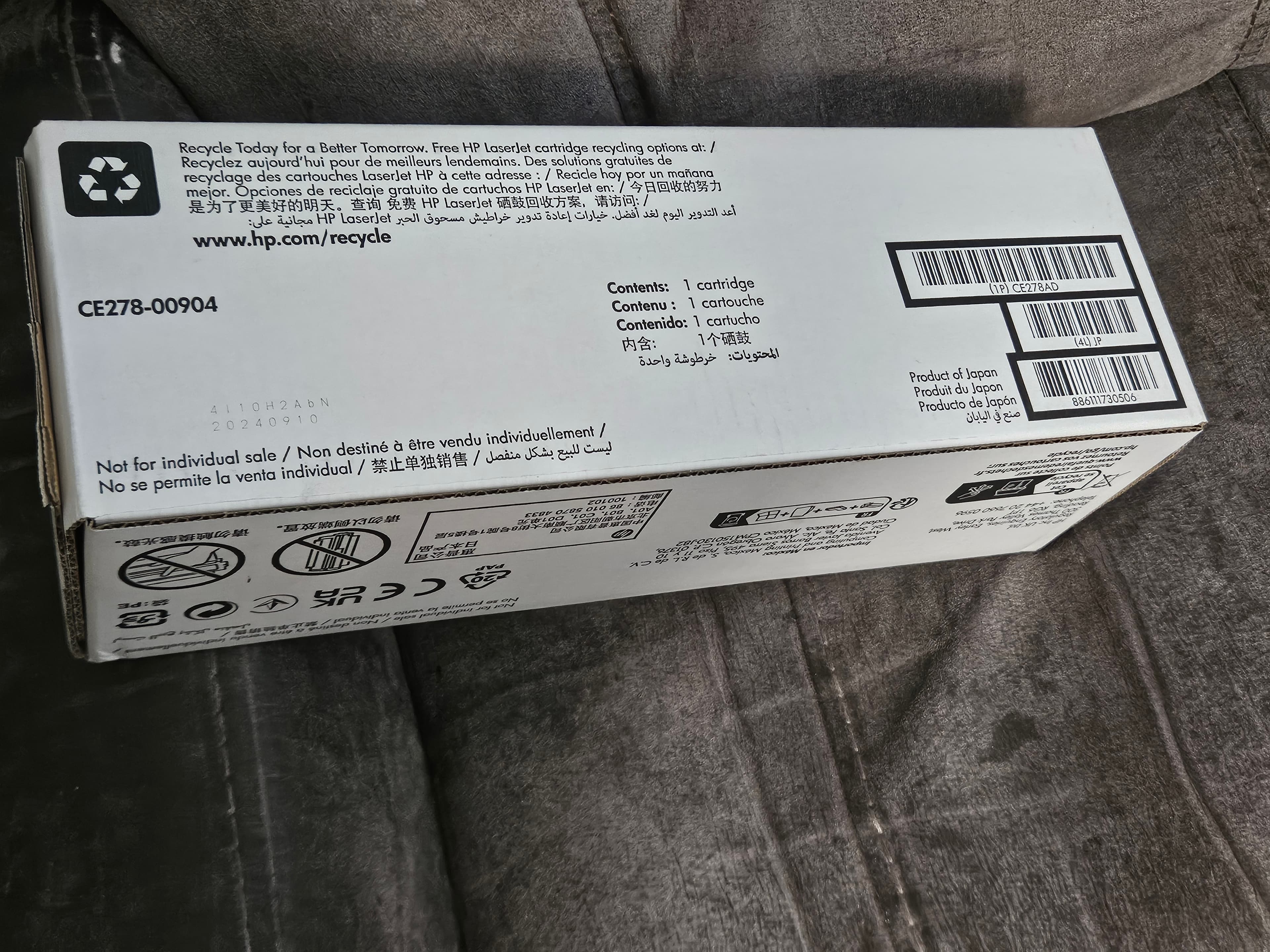 HP LaserJet 78A Black Toner Cartridge CE278AD - Thumbnail 3