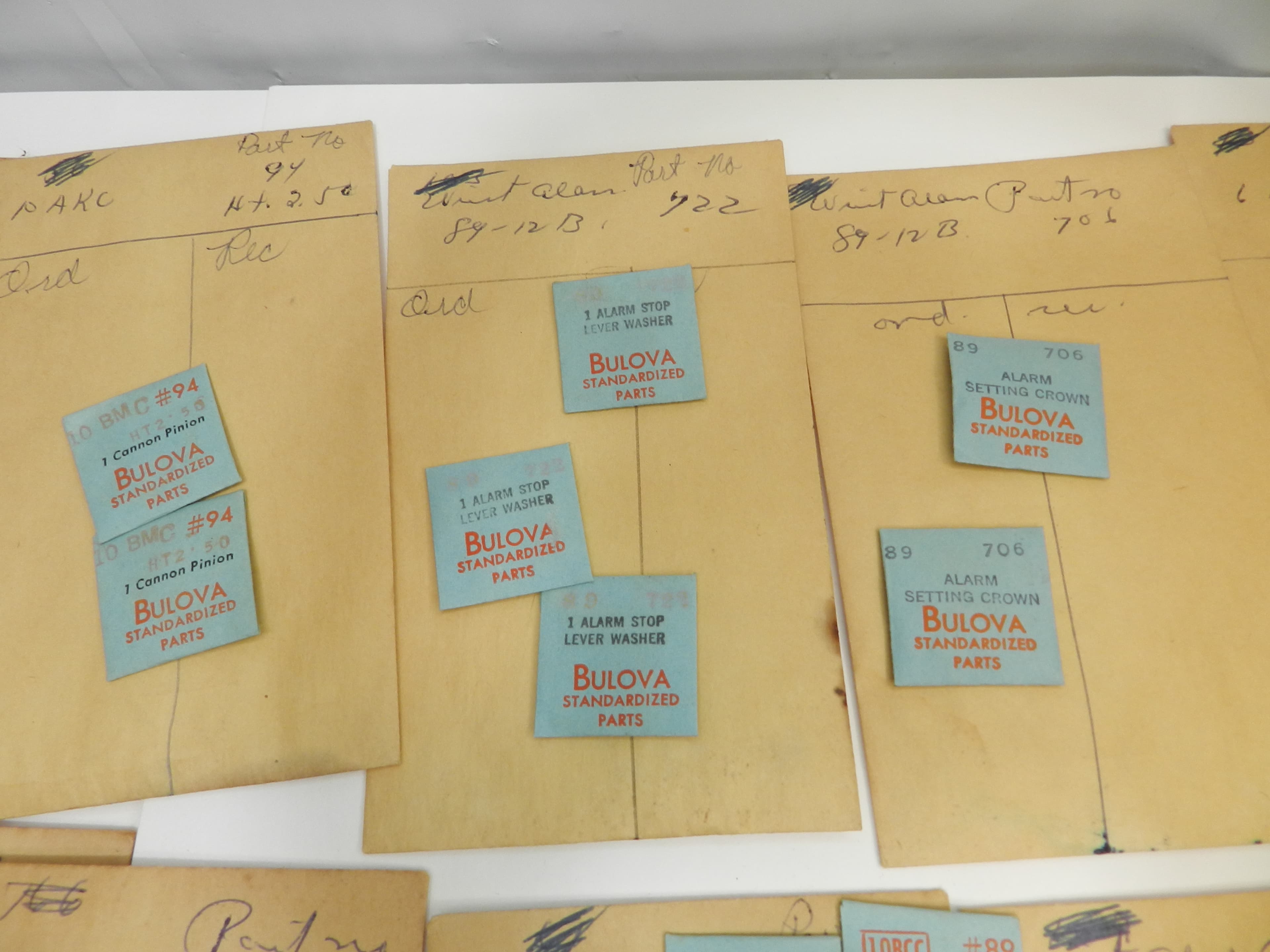 Vintage New Old Stock Watchmaker Bulova Standardized Parts Mixed 90pcs  (O38J) - Thumbnail 2