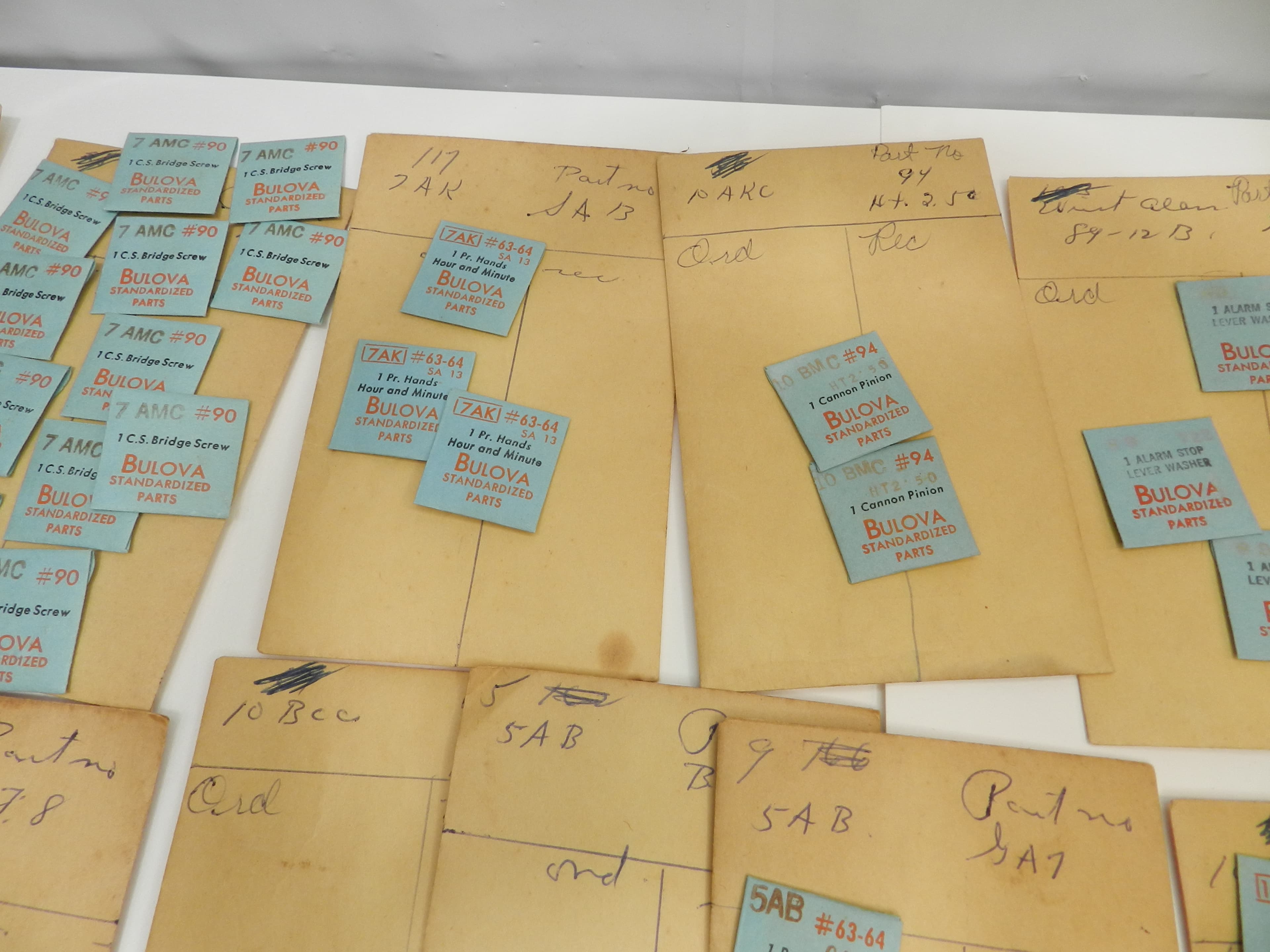 Vintage New Old Stock Watchmaker Bulova Standardized Parts Mixed 90pcs  (O38J) - Thumbnail 3