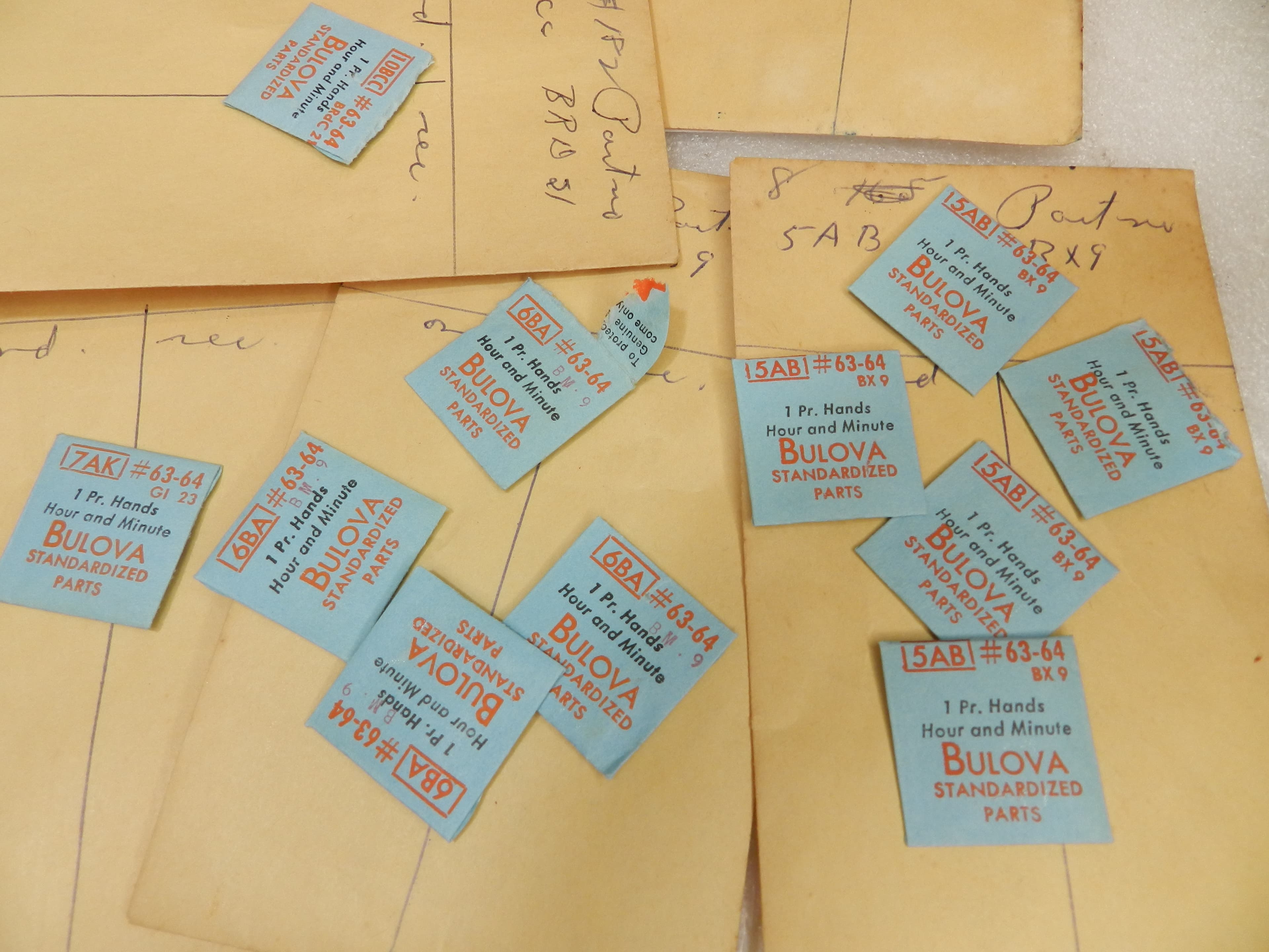 Vintage New Old Stock Watchmaker Bulova Standardized Parts Mixed 90pcs  (O38J) - Thumbnail 6