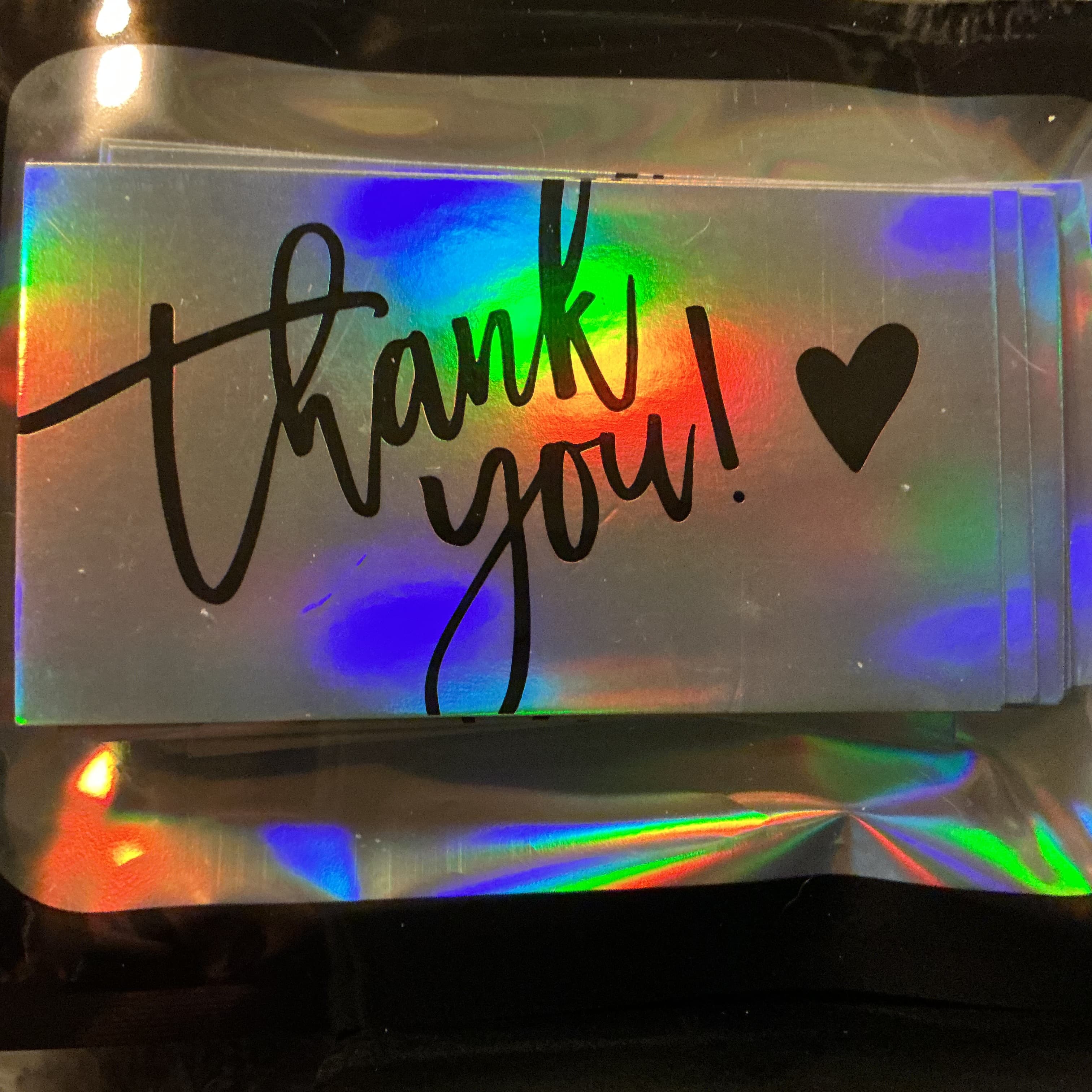 ★ Holographic Thank You Cards – 25 Pack Small Business Mail - Thumbnail 2