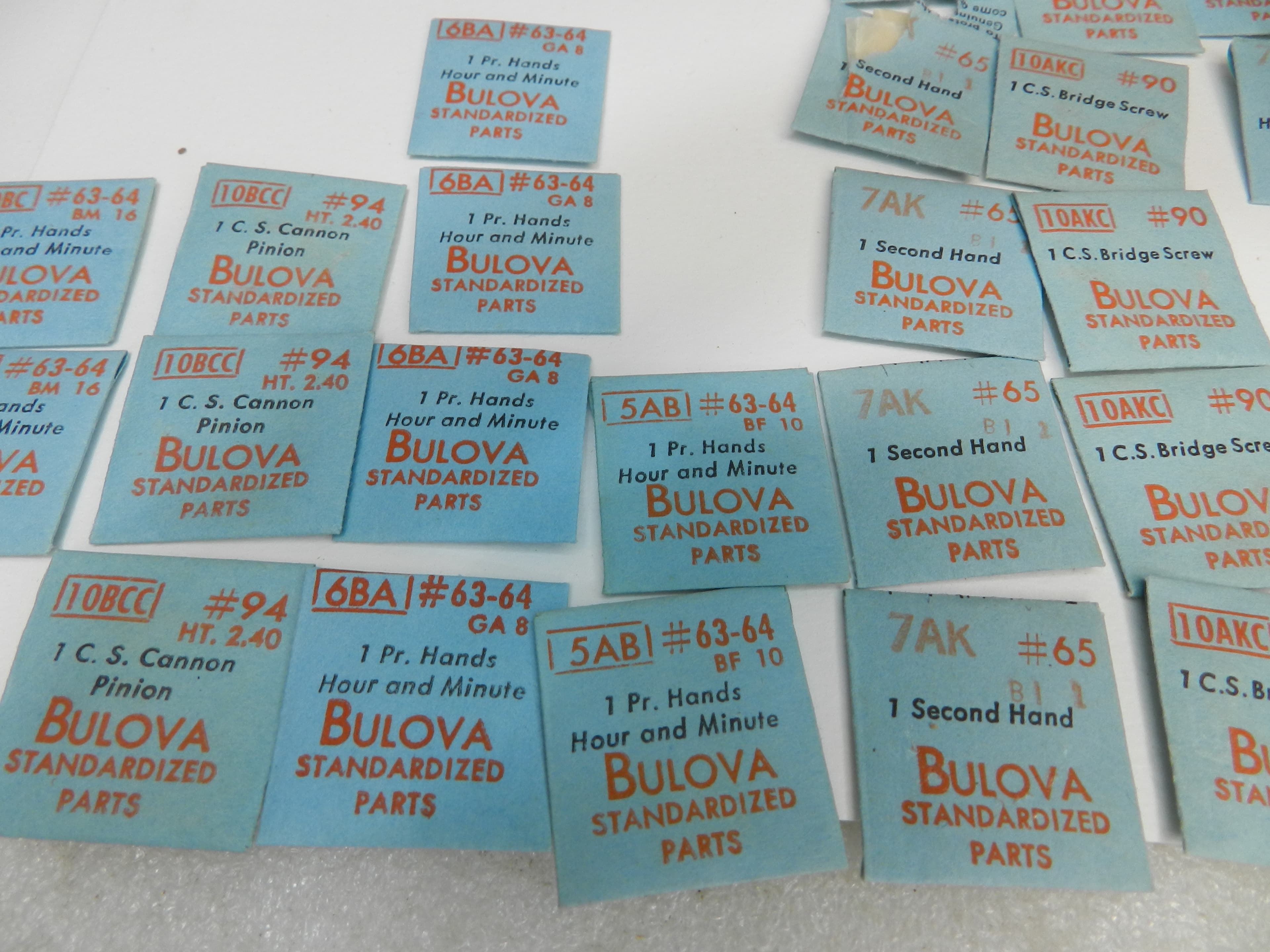 Vintage New Old Stock Watchmaker Bulova Standardized Parts Mixed 125 pcs  (O39J) - Thumbnail 2