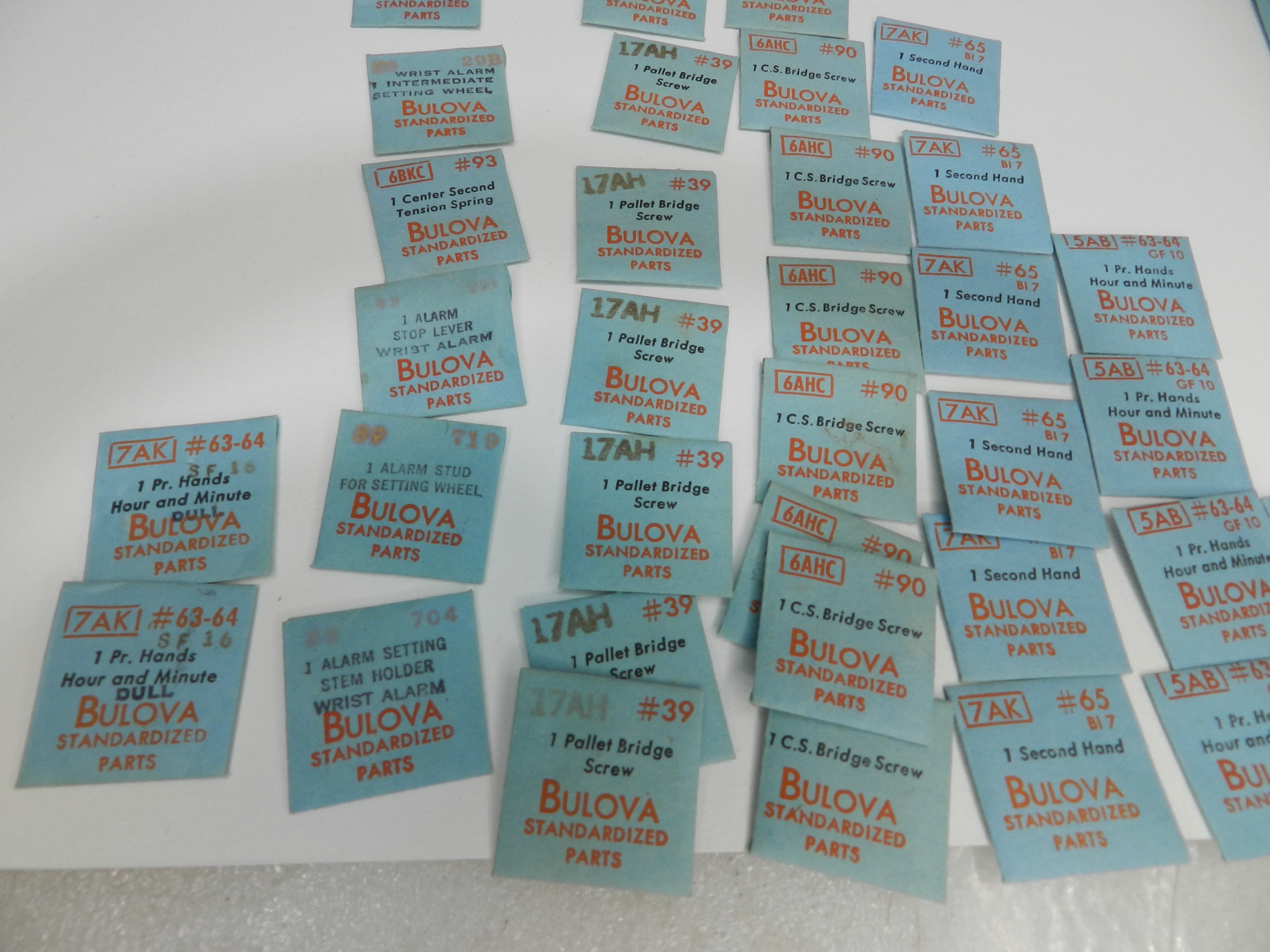 Vintage New Old Stock Watchmaker Bulova Standardized Parts Mixed 125 pcs  (O39J) - Thumbnail 6