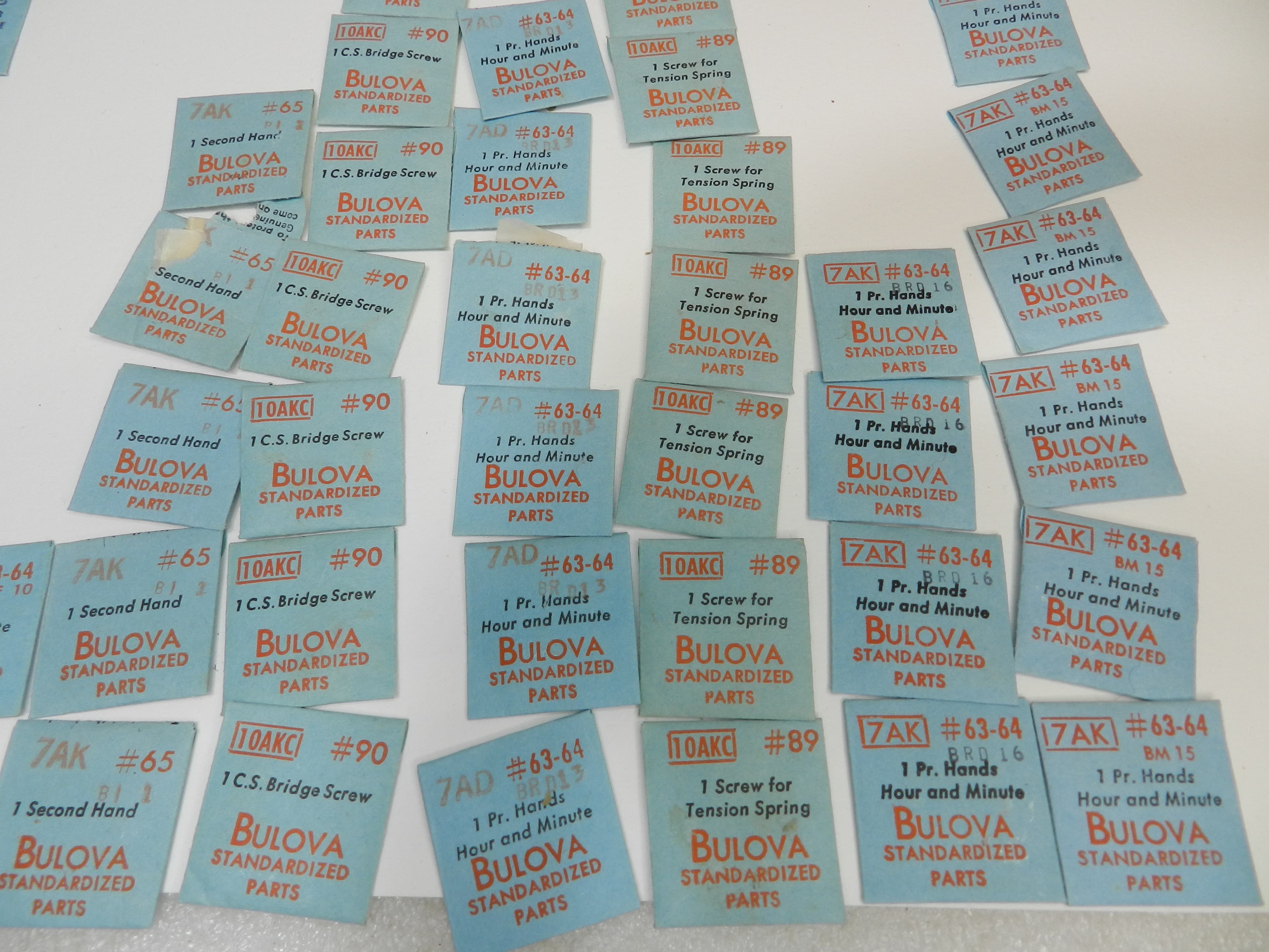Vintage New Old Stock Watchmaker Bulova Standardized Parts Mixed 125 pcs  (O39J) - Thumbnail 8