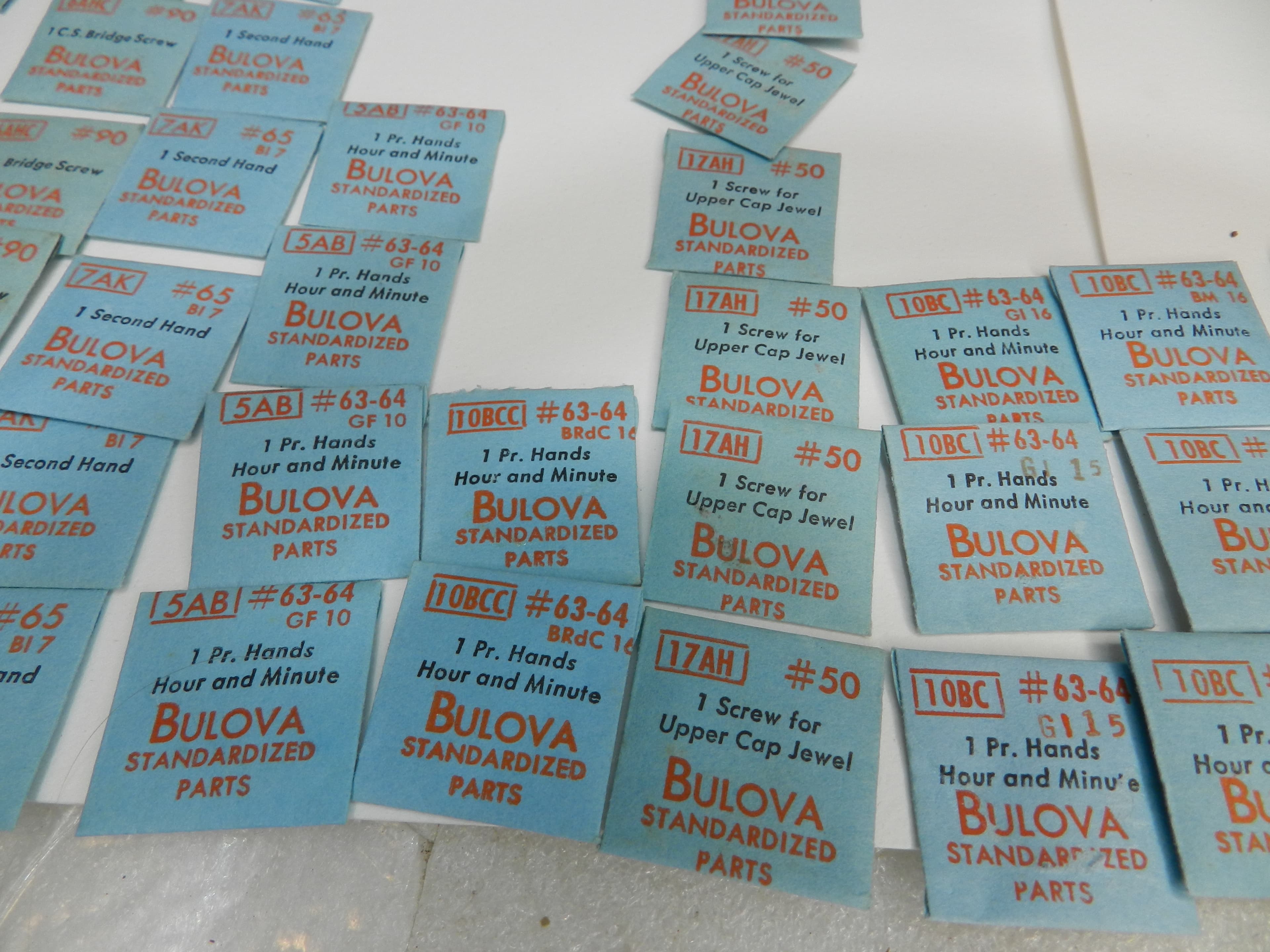 Vintage New Old Stock Watchmaker Bulova Standardized Parts Mixed 125 pcs  (O39J) - Thumbnail 9