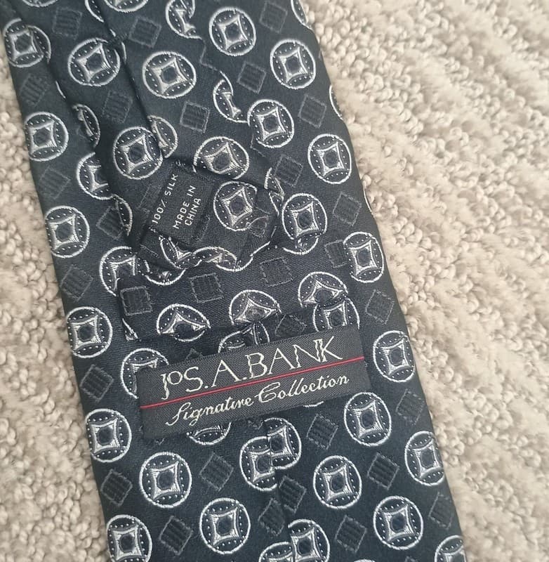 Jos. A. Bank Signature Collection Geometric Medallion Silk Tie - Thumbnail 2