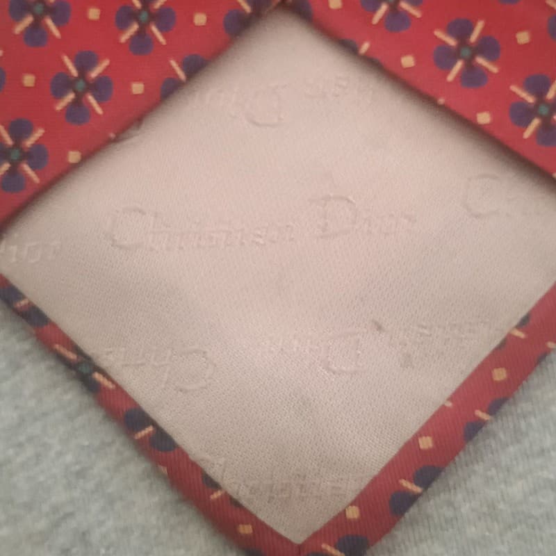 Christian Dior Monsieur Silk Floral Medallion Tie Red - Thumbnail 5