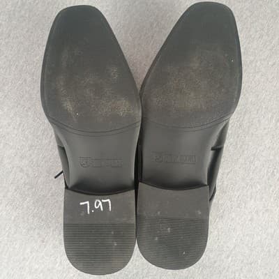 Stacy Adams Men Size 10.5W Black Leather Kenway Cap Toe OxfordLace Up Dress Shoe - Thumbnail 6