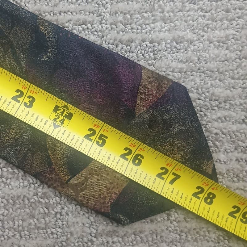 Canali Milano 100% Silk Abstract Artistic Floral Print Necktie Made in Italy - Thumbnail 5