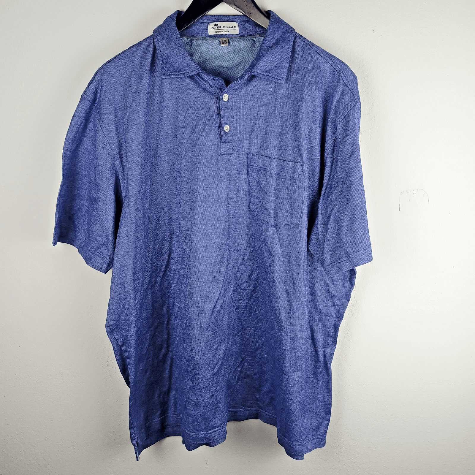 Peter Millar Crown Cool Polo Mens 2XL Cotten Tensel Linen Blend Kiawa Island - Thumbnail 4