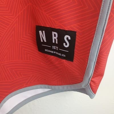 NRS Eddyline Technical Swim Short Men's 38 Red Geometric Lightweight Quick Dry - Thumbnail 2