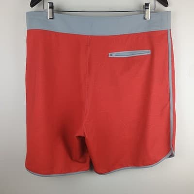 NRS Eddyline Technical Swim Short Men's 38 Red Geometric Lightweight Quick Dry - Thumbnail 3