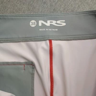 NRS Eddyline Technical Swim Short Men's 38 Red Geometric Lightweight Quick Dry - Thumbnail 4
