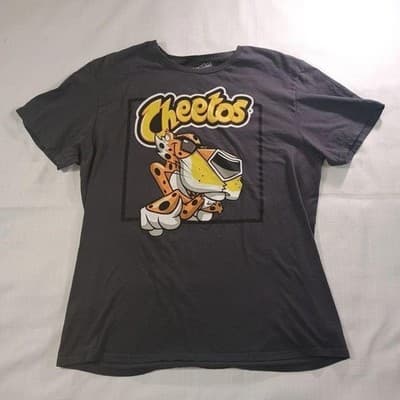 Cheetos Chester Cheetah Graphic T-Shirt Mens Large Charcoal Gray Short Sleeve - Thumbnail 3