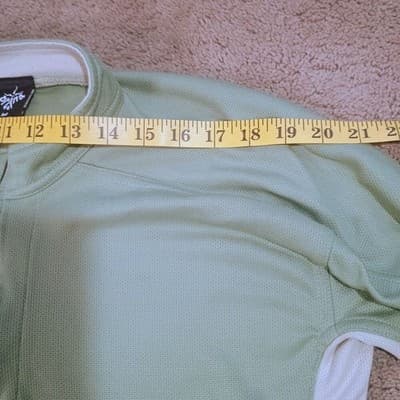Prana Mens Quarter Zip Pullover Sage Green Textured Long Sleeve Shirt Size M USA - Thumbnail 5