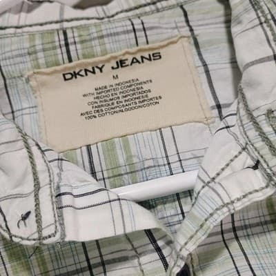 The DKNY Jeans Rock & Roll Button Down Plaid Shirt in Size Medium - Thumbnail 7