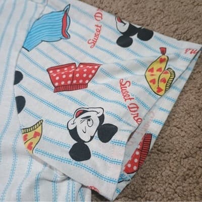 Vintage Disney Mickey Mouse striped nightgown sweet dreams unlimited - Thumbnail 4