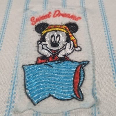 Vintage Disney Mickey Mouse striped nightgown sweet dreams unlimited - Thumbnail 2