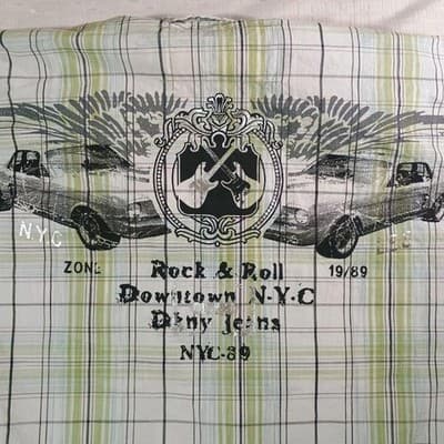 The DKNY Jeans Rock & Roll Button Down Plaid Shirt in Size Medium - Thumbnail 3
