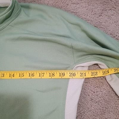 Prana Mens Quarter Zip Pullover Sage Green Textured Long Sleeve Shirt Size M USA - Thumbnail 6