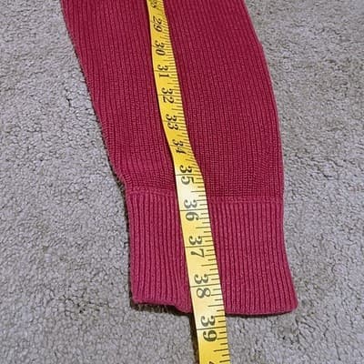 Eddie Bauer Mens XL Tall Red Ribbed 1/4 Zip Cotton Sweater Striped Pullover - Thumbnail 10
