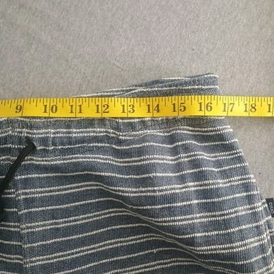 ONIA Towel Terry Shorts Men's Medium Blue White Striped - Thumbnail 4