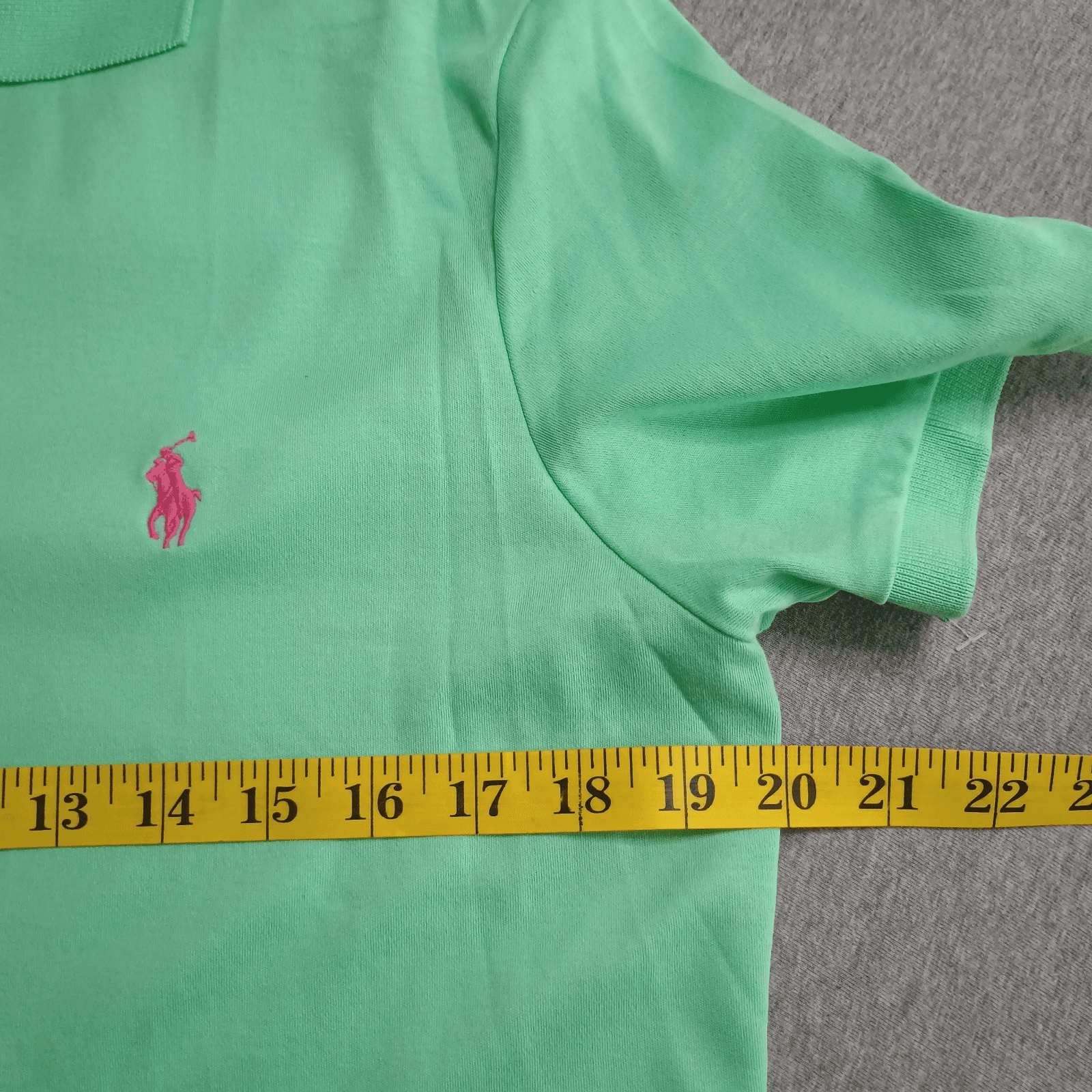 Polo Ralph Lauren Polo Mens M LimeGreen Short Sleeve Shirt Pink Pony Preppy Soft - Thumbnail 7