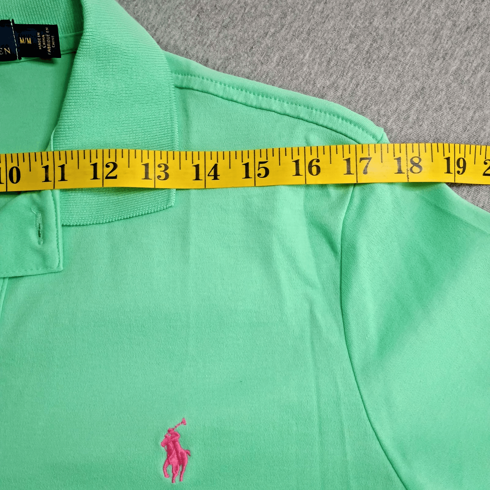 Polo Ralph Lauren Polo Mens M LimeGreen Short Sleeve Shirt Pink Pony Preppy Soft - Thumbnail 6