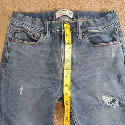 Abercrombie Kids Girls 15/16 Size 26X27 Skinny Jeans Minor Distressed Ripped - Thumbnail 6