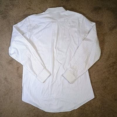 Jos A Bank Traveler's Shirt 16 35 Button Up Long Sleeve Dress Shirt Pin Striped - Thumbnail 4