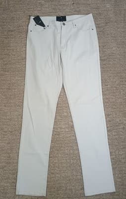 New American Tall Carman Jeans Mens Jeans 33x34.5 Tapered Fit Light Gray Stretch - Thumbnail 2