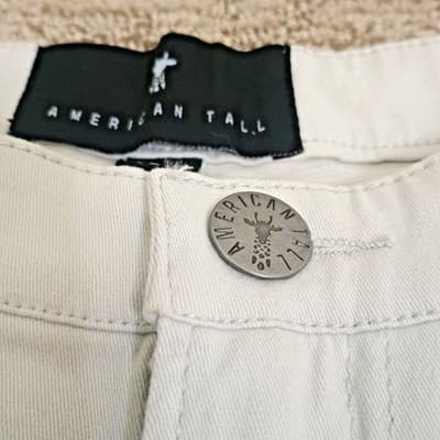 New American Tall Carman Jeans Mens Jeans 33x34.5 Tapered Fit Light Gray Stretch - Thumbnail 5