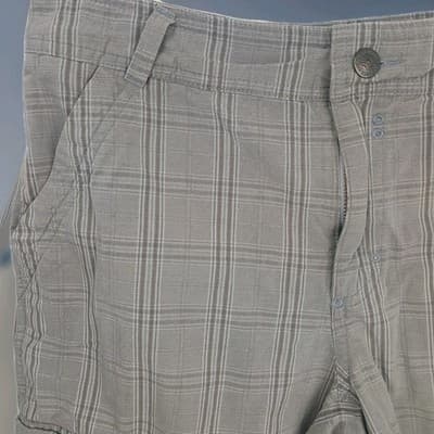 Patagonia Cargo Shorts Men's 30X11 Grey Plaid Organic Cotton - Thumbnail 2