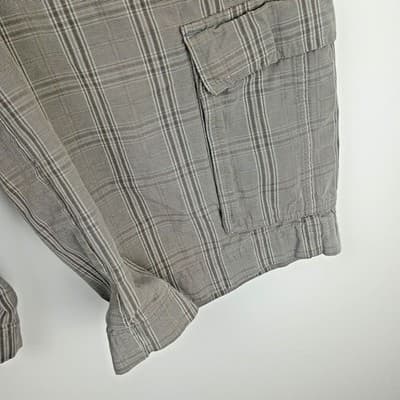 Patagonia Cargo Shorts Men's 30X11 Grey Plaid Organic Cotton - Thumbnail 4
