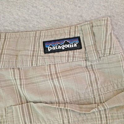 Patagonia Cargo Shorts Men's 30X11 Grey Plaid Organic Cotton - Thumbnail 6