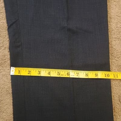 Unbranded Wool Dress Trousers Pants Men's 35x 29 1/2 Black Bottoms 100% Wool - Thumbnail 12