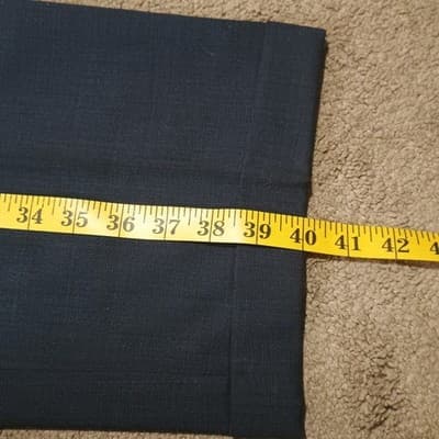 Unbranded Wool Dress Trousers Pants Men's 35x 29 1/2 Black Bottoms 100% Wool - Thumbnail 9