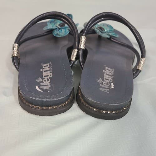 alegria cha cha blue multi snake thong sandals Womens 6.5 - Thumbnail 5