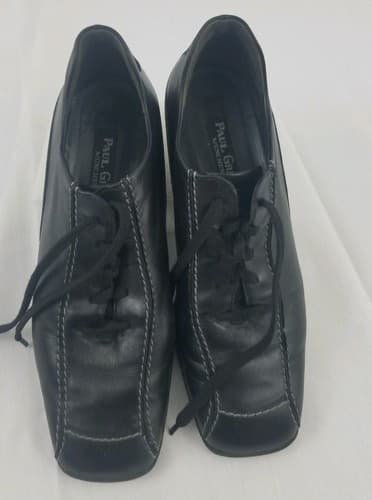 Paul Green Munchen Women's size 5.5 leather black lace up Comfort shoes EUC