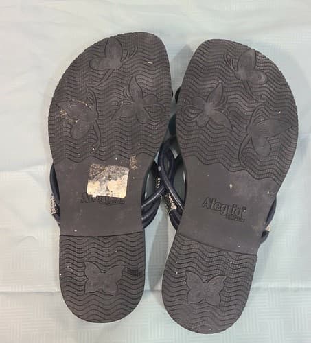 alegria cha cha blue multi snake thong sandals Womens 6.5 - Thumbnail 7