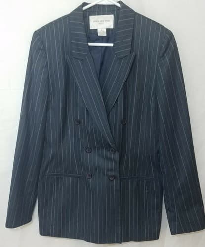 Jones New York Womens Suit Jacket Blazer Pinstripes Size 10
